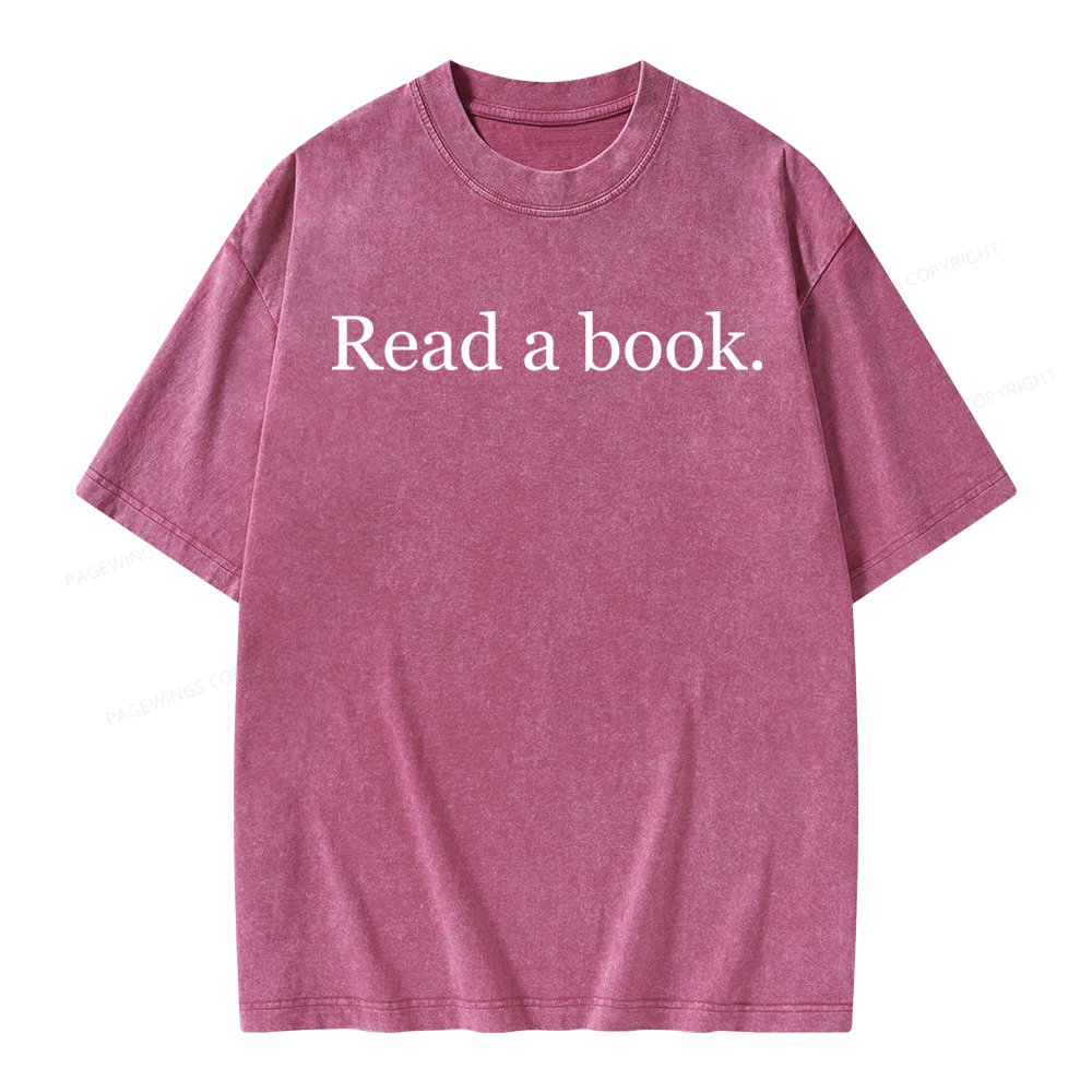 Pagewing Read a Book Unisex Washed T-shirt