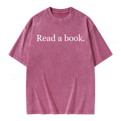 Pagewing Read a Book Unisex Washed T-shirt