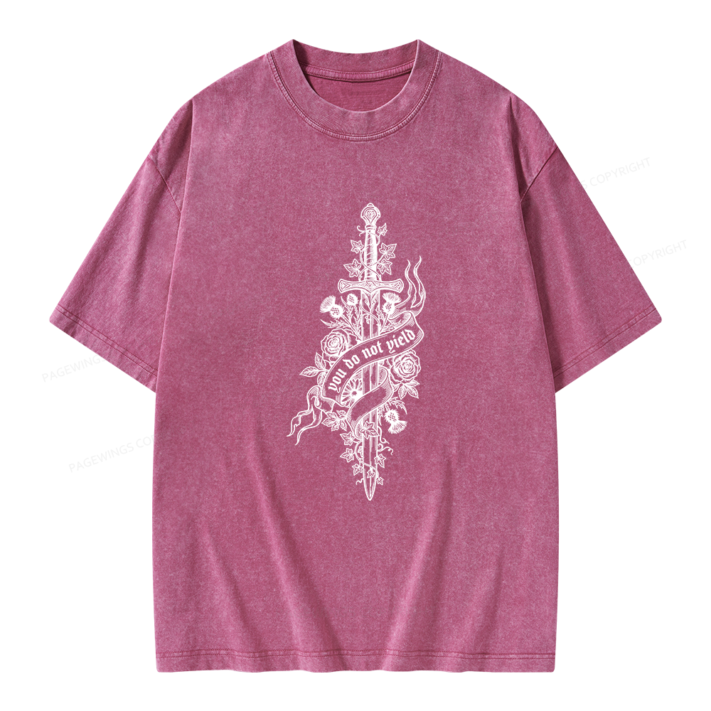 Pagewing Reading Fantasy Bookish Unisex Washed T-shirt