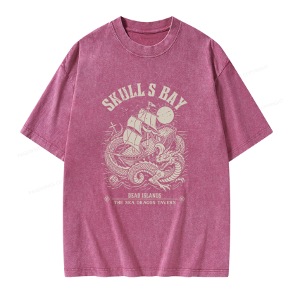 Pagewing Reading Fantasy Bookish Unisex Washed T-shirt