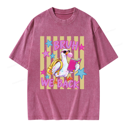 Pagewing Back To School Goose Unisex Washed T-shirt
