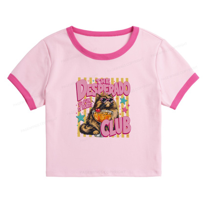 Pagewings Desperado Club Baby Tee Cropped Ringer T-Shirt