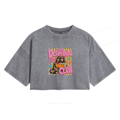 Pagewings Desperado Club Women's Washed Cropped T-shirt