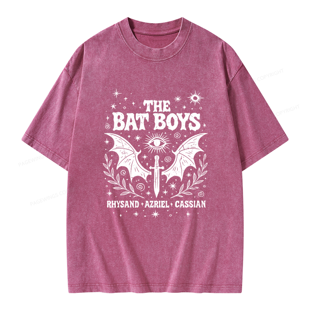 Pagewing Reading Fantasy Bookish Unisex Washed T-shirt