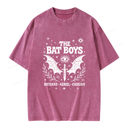 Pagewing Reading Fantasy Bookish Unisex Washed T-shirt