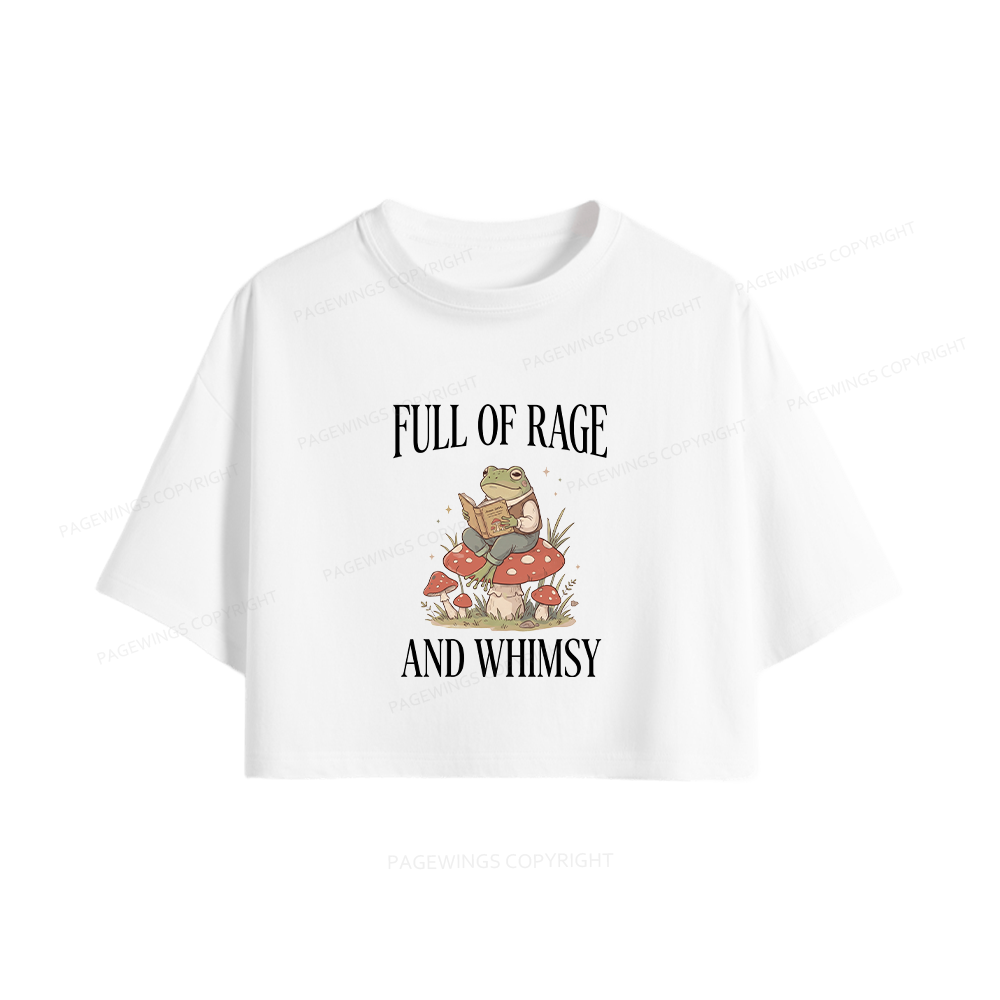 Pagewing Full of Rage and Whimsy16105 Book Women Crop Tops