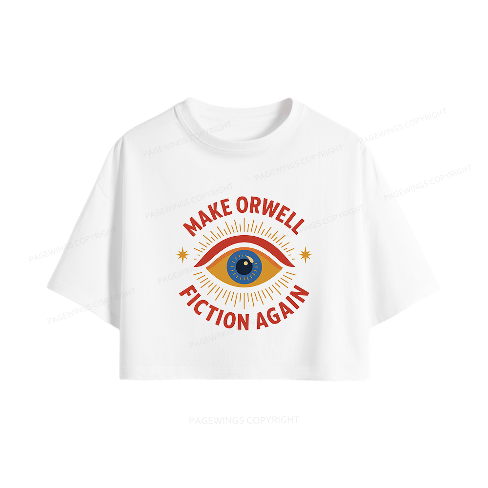 Pagewings Dystopia Quote16117 Book Women Crop Tops