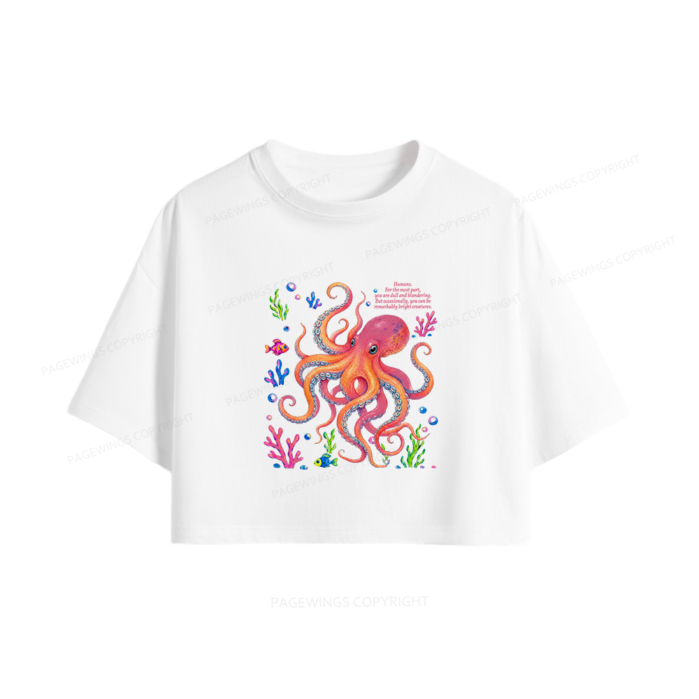 Pagewings Literary Quote15969 Book Women Crop Tops
