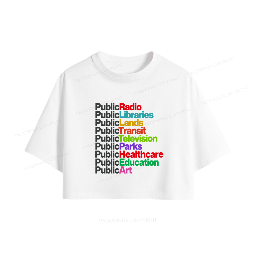 Pagewings Personalized Public Libraries15935 Book Women Crop Tops
