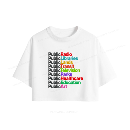 Pagewings Personalized Public Libraries15935 Book Women Crop Tops