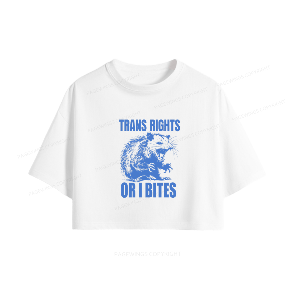 Pagewings Trans Rights15860 Book Women Crop Tops