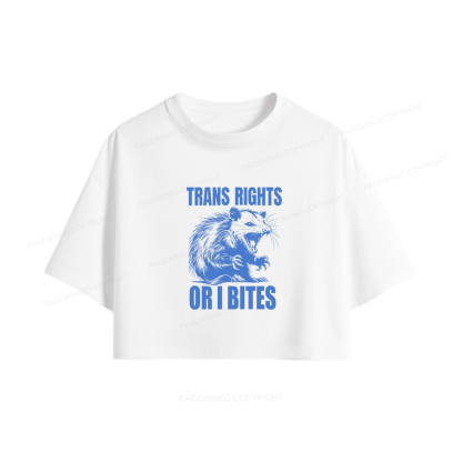 Pagewings Trans Rights15860 Book Women Crop Tops