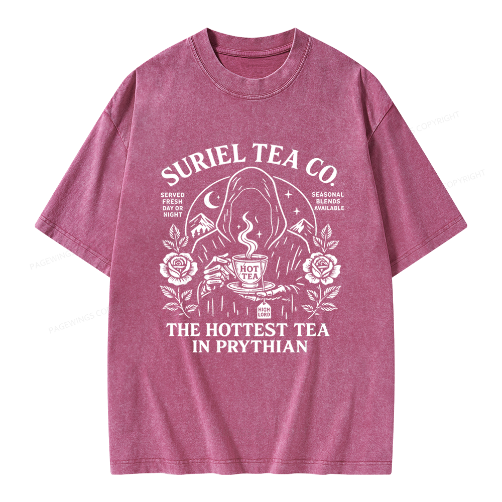 Pagewing Reading Fantasy Bookish Unisex Washed T-shirt