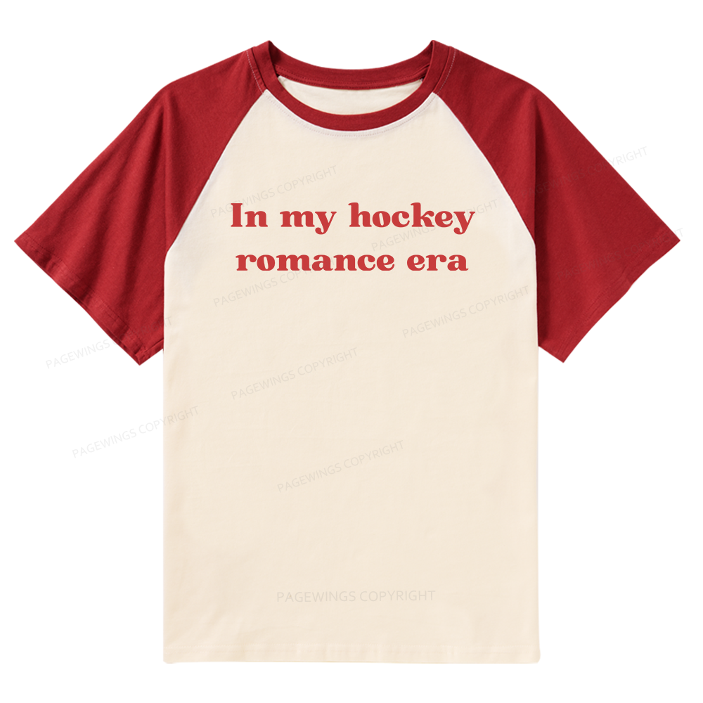 Pagewings Hockey Romance Bookish Raglan T-shirt