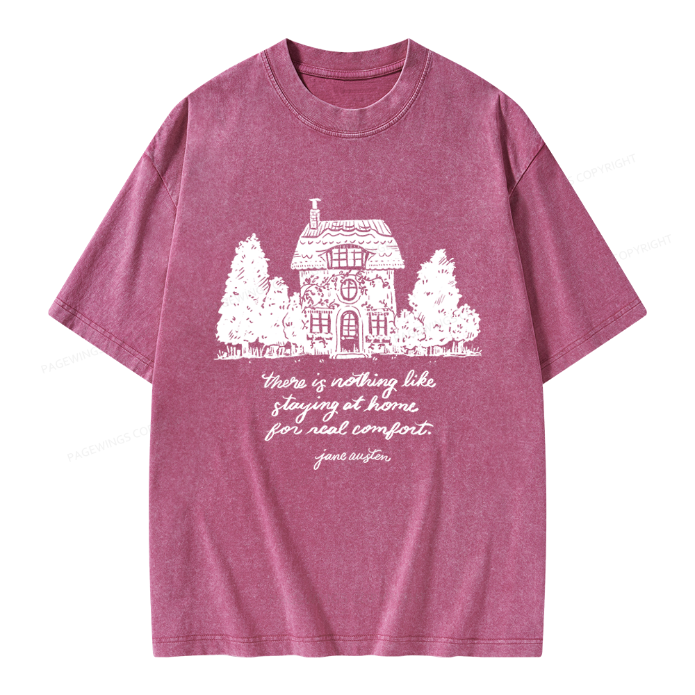 Pagewings Nothing Like Staying At Home Unisex Washed T-shirt