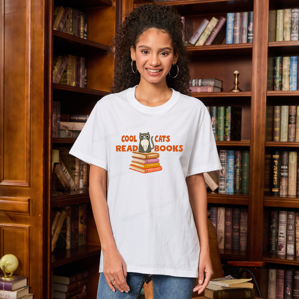 Pagewings Cool Cats Read Books15855 Bookish Unisex Classic T-shirt