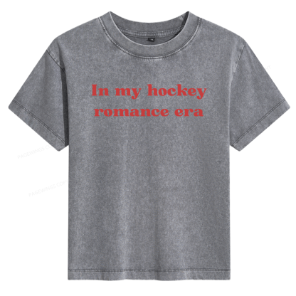 Pagewings Hockey Romance 15930 Bookish Women's Washed T-shirt