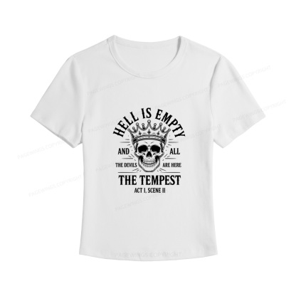 Pagewings Hell is Empty and All The Devils are Here Women's Baby Tee