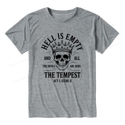 Pagewings Hell is Empty and All The Devils are Here Bookish Unisex Heather T-Shirt