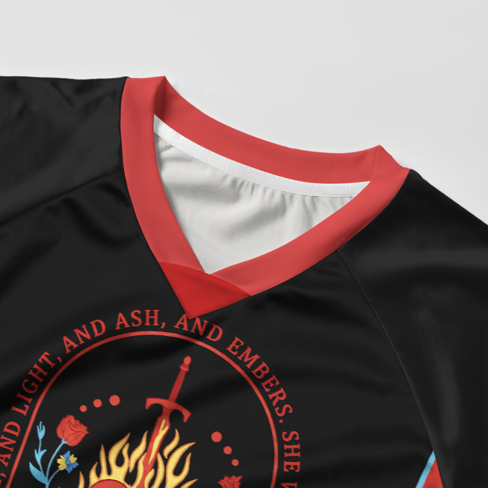 Pagewings She Was Fire Women's Cropped Jersey