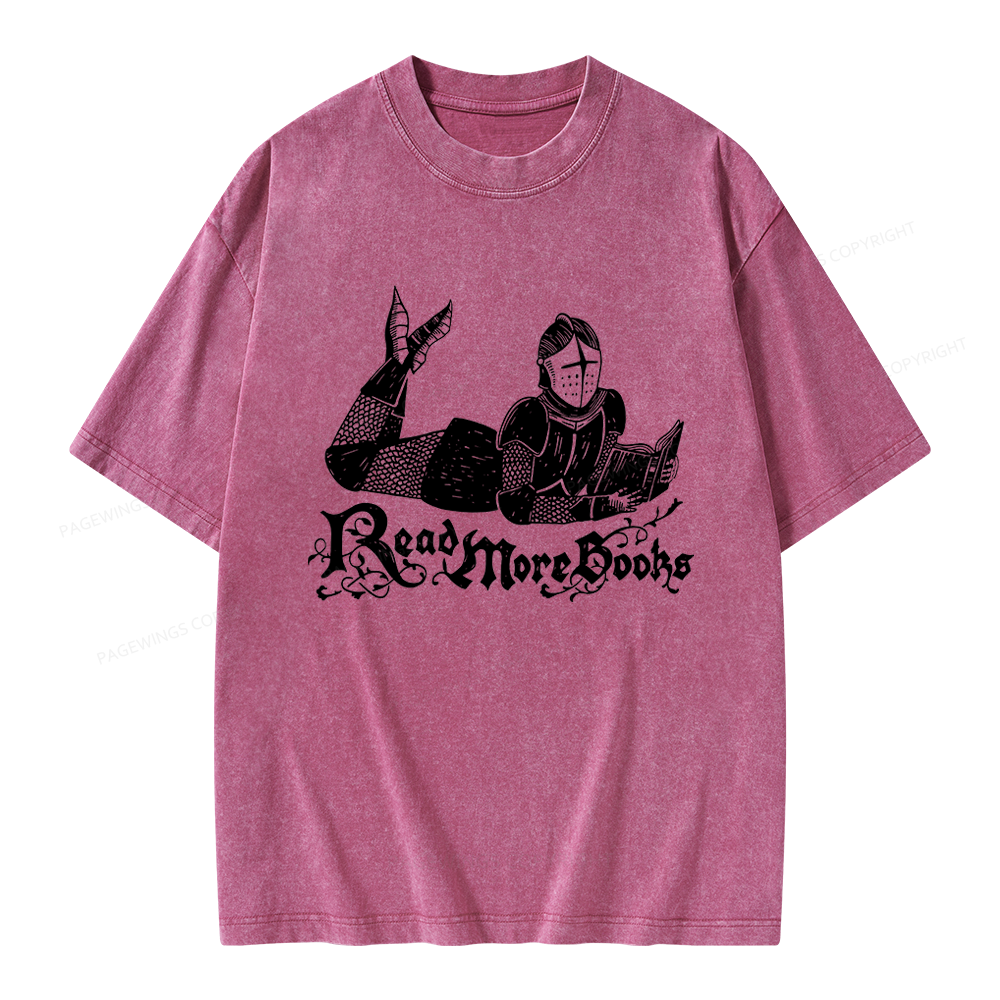 Pagewings Read More Books Unisex Washed T-shirt