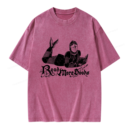 Pagewings Read More Books Unisex Washed T-shirt