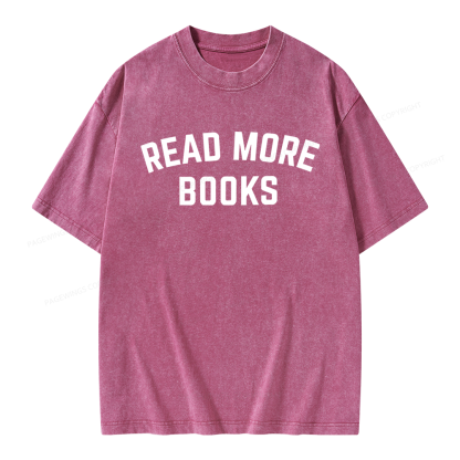 Pagewings Read More Books Unisex Washed T-shirt