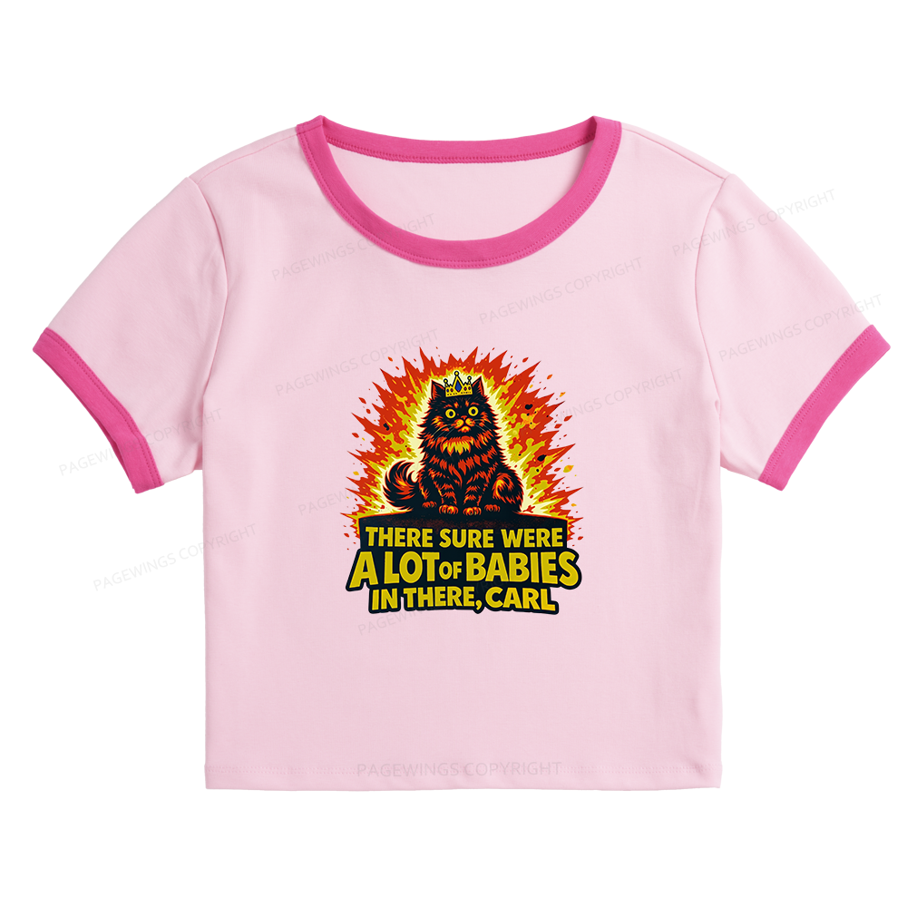 Pagewings A Lot Of Babies In There 15452 Bookish Baby Tee Cropped Ringer T-Shirt