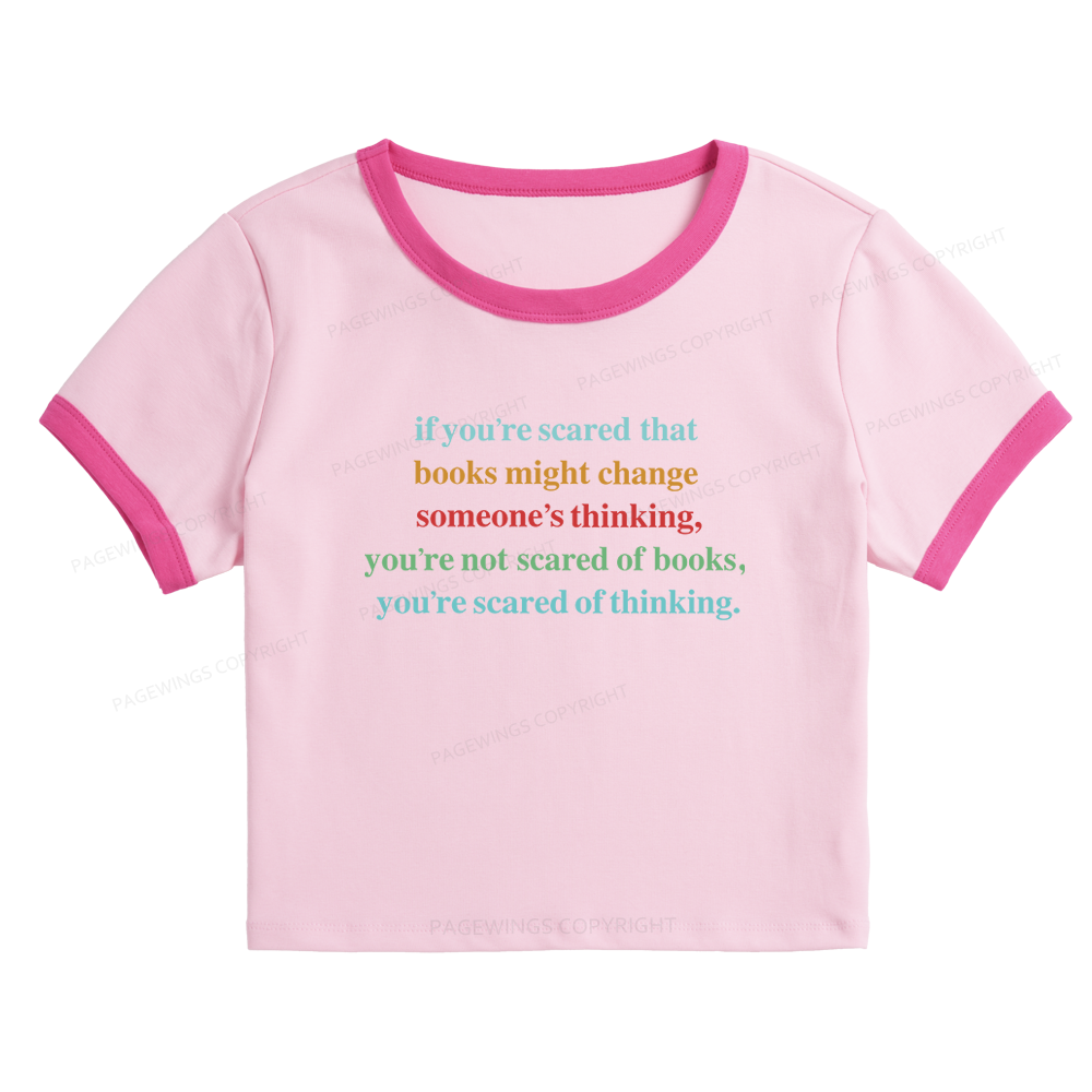 Pagewings Censorship Social Justice Shirt Booktrovert 11281 Bookish Baby Tee Cropped Ringer T-Shirt
