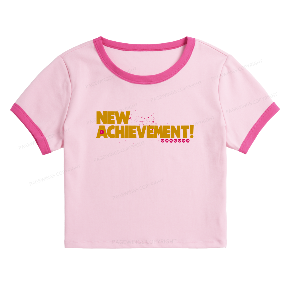 Pagewings New Achievement 12016 Bookish Baby Tee Cropped Ringer T-Shirt