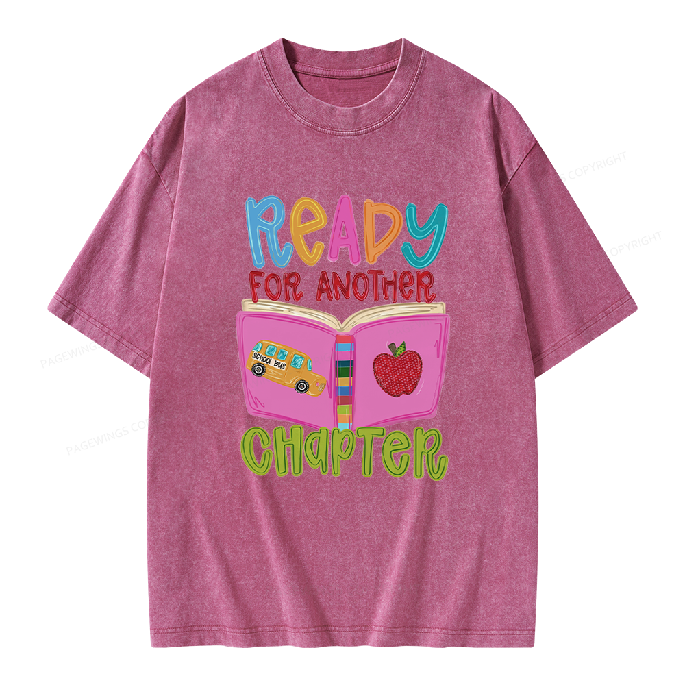 Pagewings Ready for Another Chapter Unisex Washed T-shirt