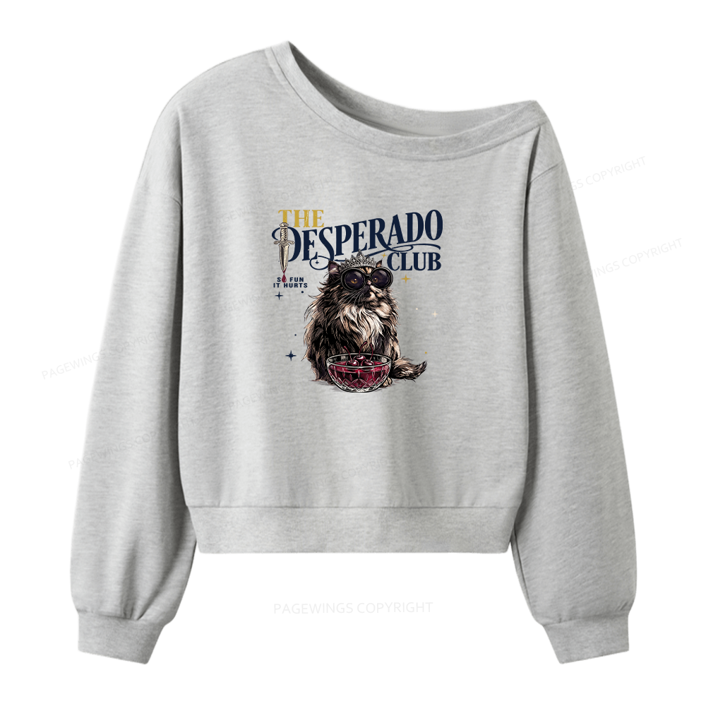 Pagewings The Desperado Club Women Off Shoulder Sweatshirt