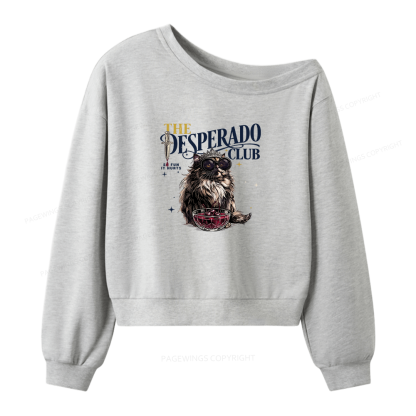 Pagewings The Desperado Club Women Off Shoulder Sweatshirt