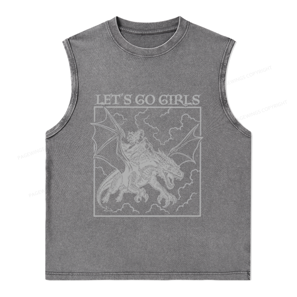 Pagewing Let's Go Girls16145 Bookish Unisex Washed Tank Top