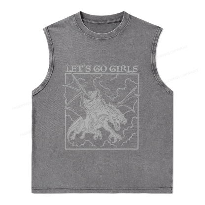 Pagewing Let's Go Girls16145 Bookish Unisex Washed Tank Top