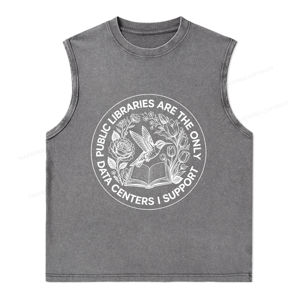 Pagewing Public Libraries16091 Bookish Unisex Washed Tank Top