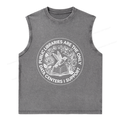 Pagewing Public Libraries16091 Bookish Unisex Washed Tank Top