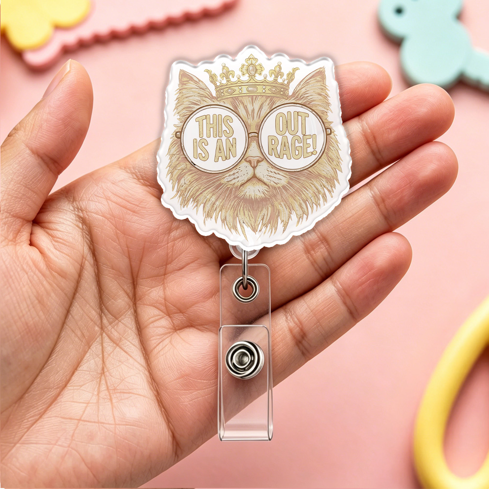 Pagewings This is an Outrage Acrylic Badge Clip