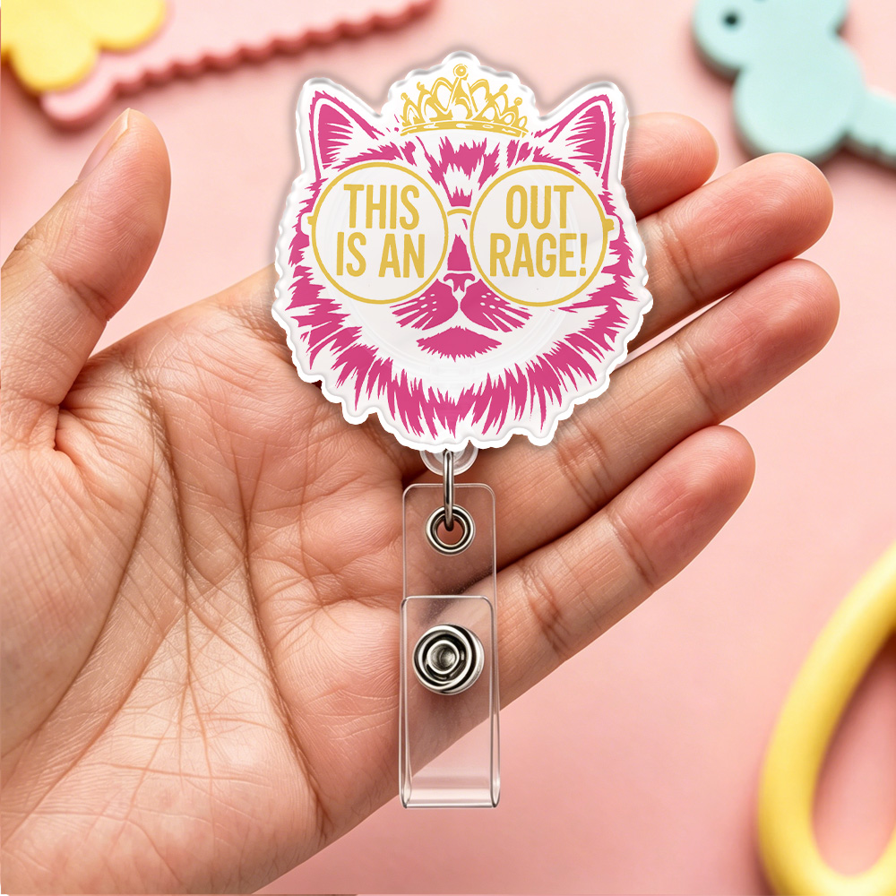 Pagewings This is an Outrage Acrylic Badge Clip