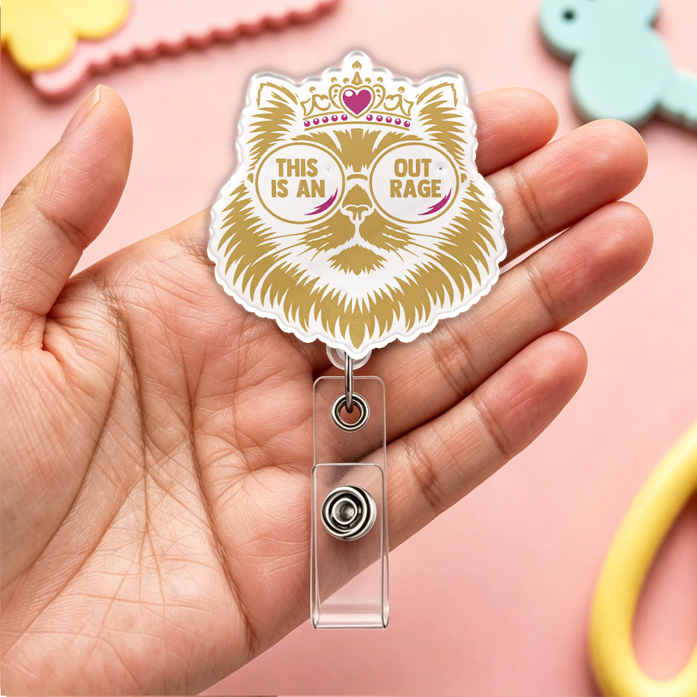 Pagewings This is an Outrage Acrylic Badge Clip