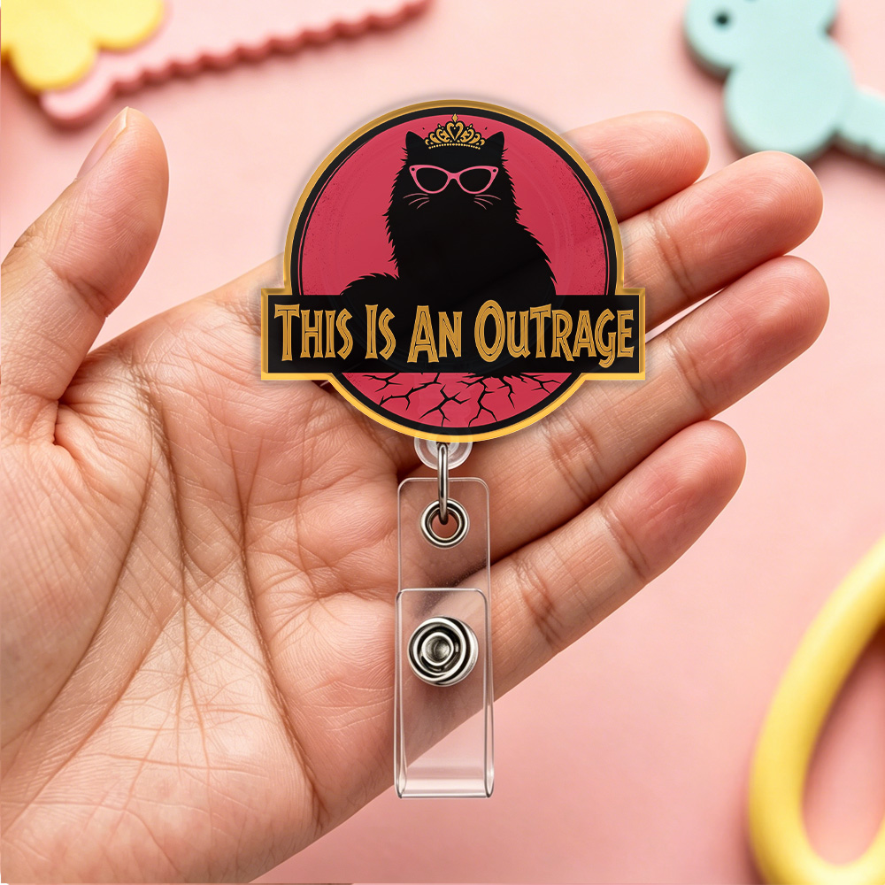 Pagewings This is an Outrage Acrylic Badge Clip