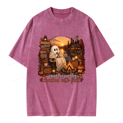 Pagewings Summerween Ghost Unisex Washed T-shirt