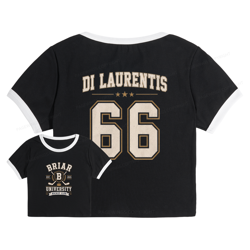 Pagewings Hockey Romance 15710 Bookish Baby Tee Cropped Ringer T-Shirt