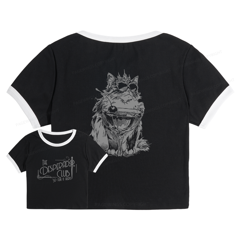 Pagewings The Desperado Club 15304 Bookish Baby Tee Cropped Ringer T-Shirt