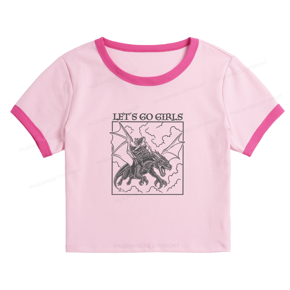 Pagewing Let's Go Girls 16145 Bookish Baby Tee Cropped Ringer T-Shirt