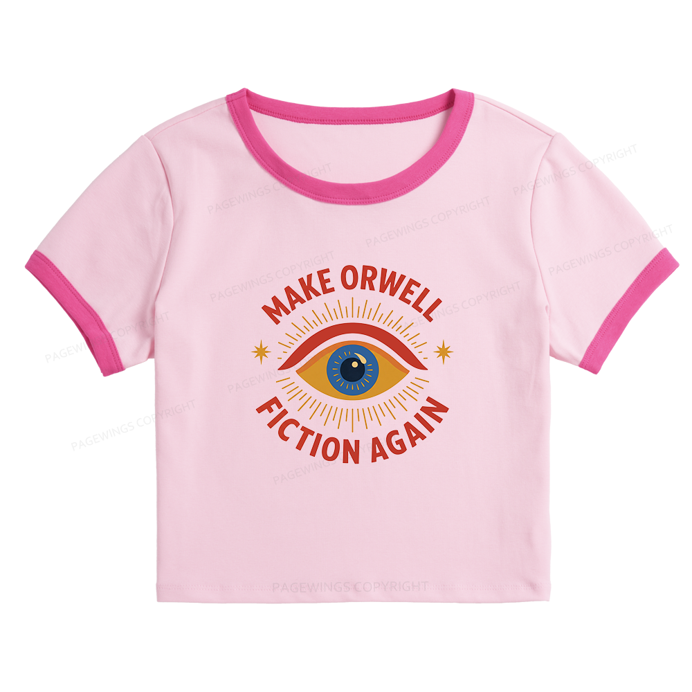 Pagewings Dystopia Quote 16117 Bookish Baby Tee Cropped Ringer T-Shirt