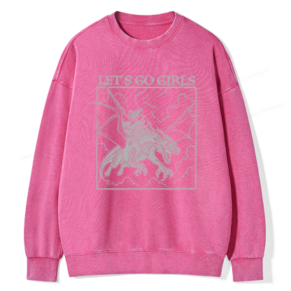Pagewing Let's Go Girls16145 Read Unisex Washed Sweatshirt