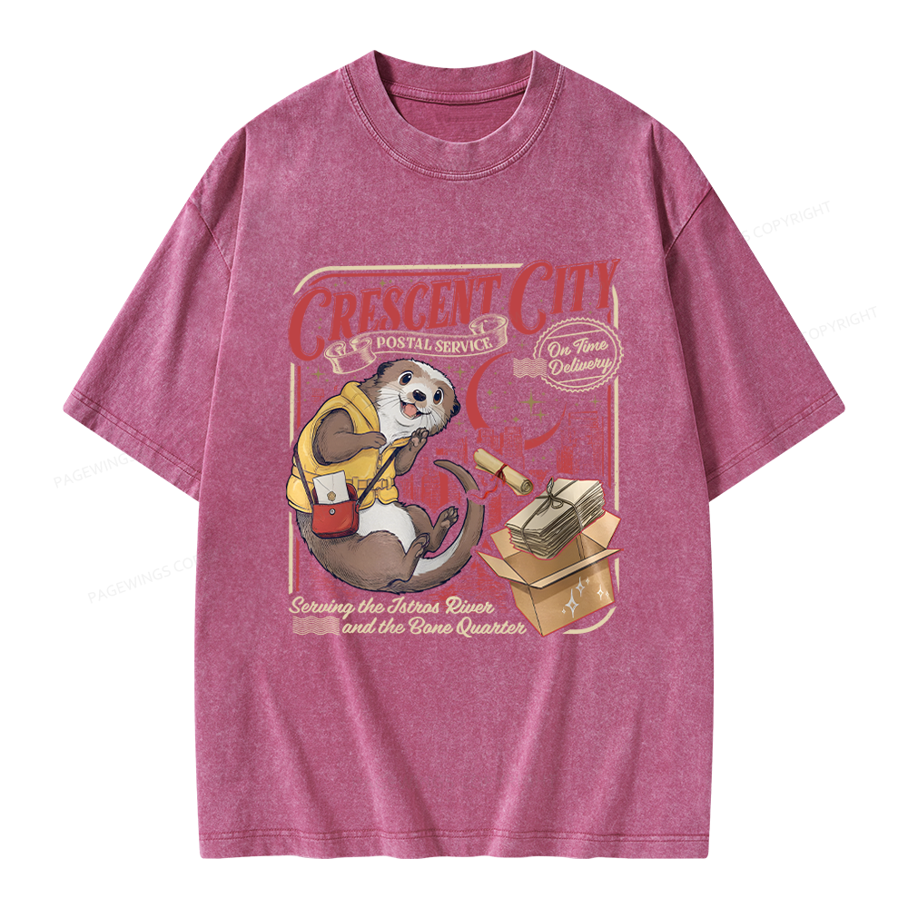 Pagewing Fantasy Book Lover Unisex Washed T-shirt