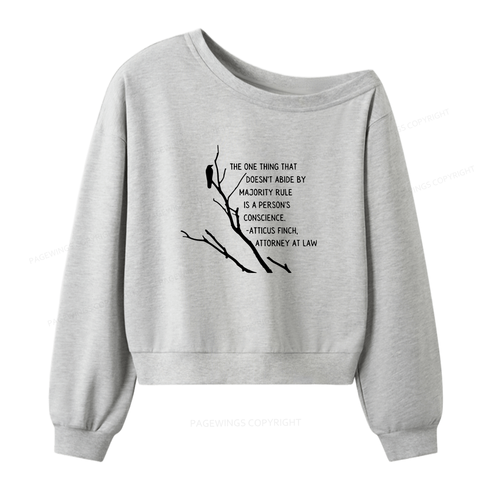 Pagewings To Kill a Mockingbird 10194 Bookish Women Off Shoulder Sweatshirt