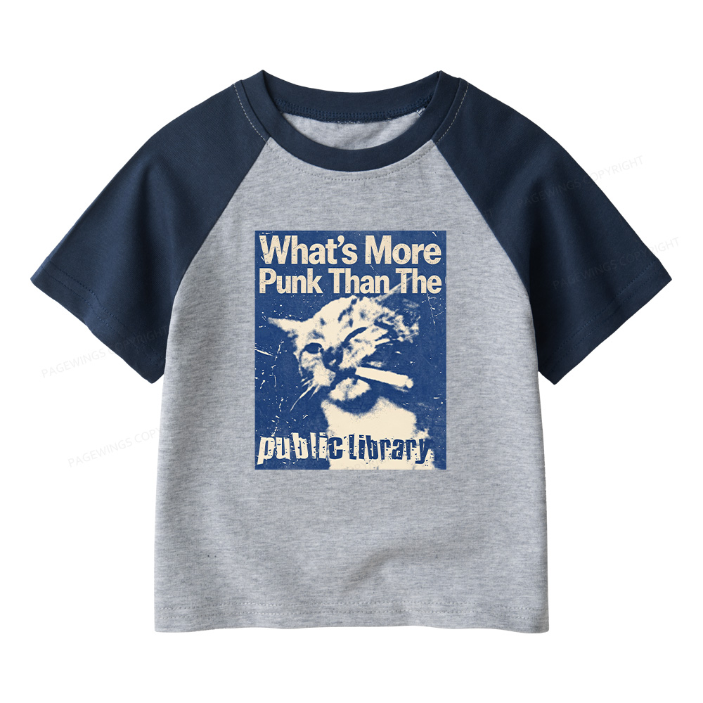 Pagewings What's More Punk Than The Public Library Kids Raglan T-shirt 